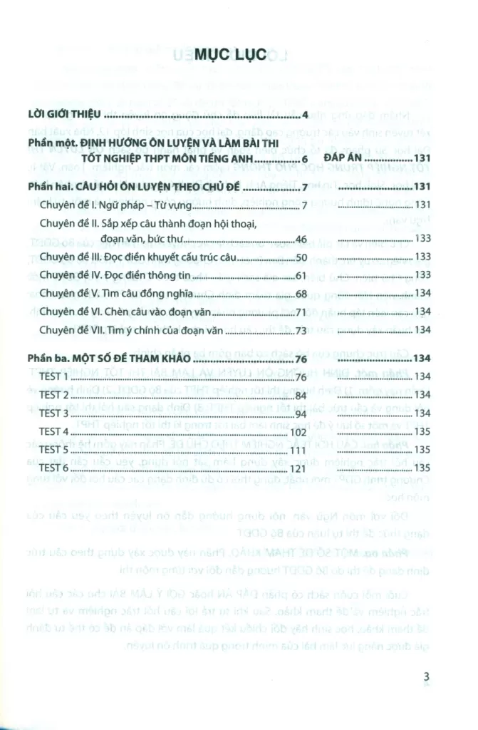 ÔN LUYỆN TRẮC NGHIỆM THI TỐT NGHIỆP THPT MÔN TIẾNG ANH (Theo Chương trình giáo dục phổ thông 2018)